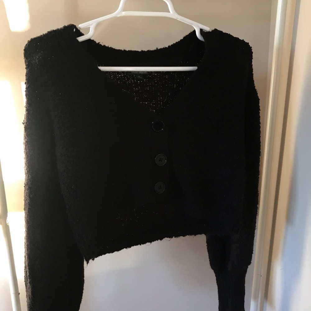 Black Cropped Sweater